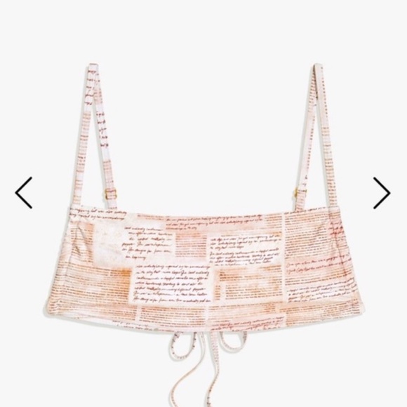 WeWoreWhat Swim Weworewhat Newspaper Bikini In Shortbread Poshmark